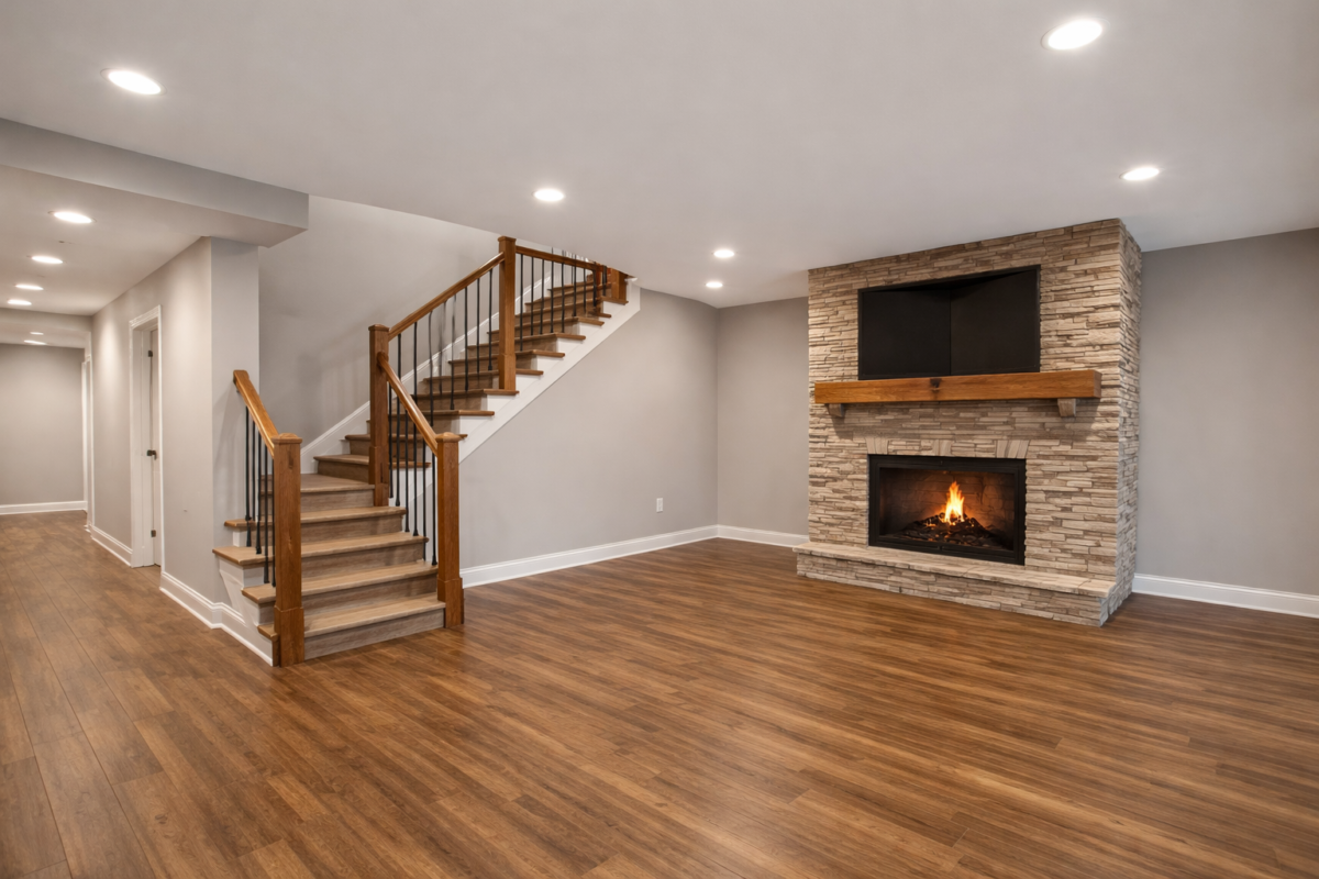 Basement Ceiling & Lighting Project in Niagara